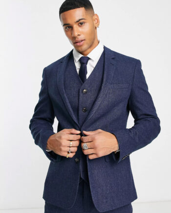 Dark Blue Men Suit